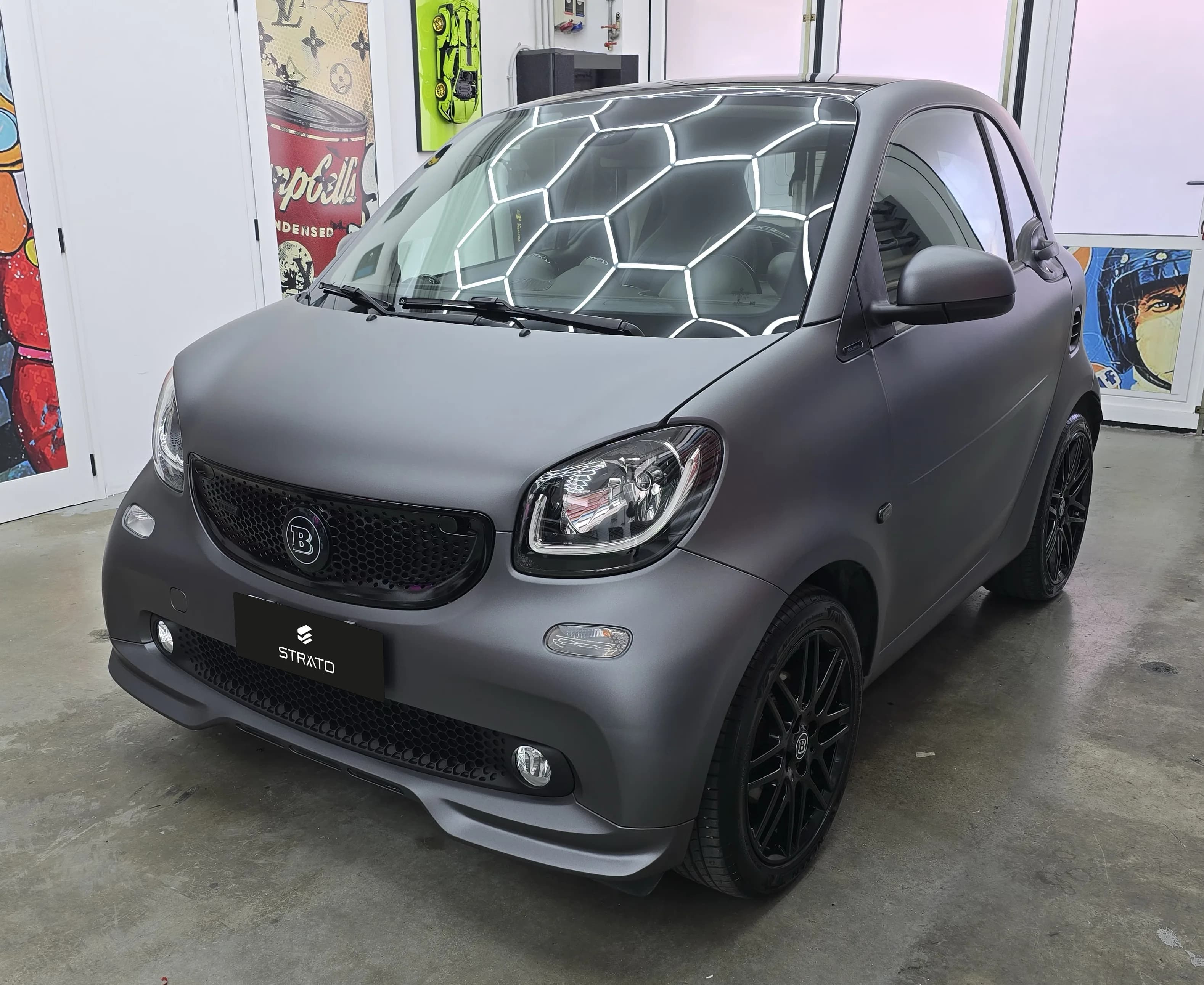 Smart Brabus 451 - Car Wrapping Matte Dark Grey