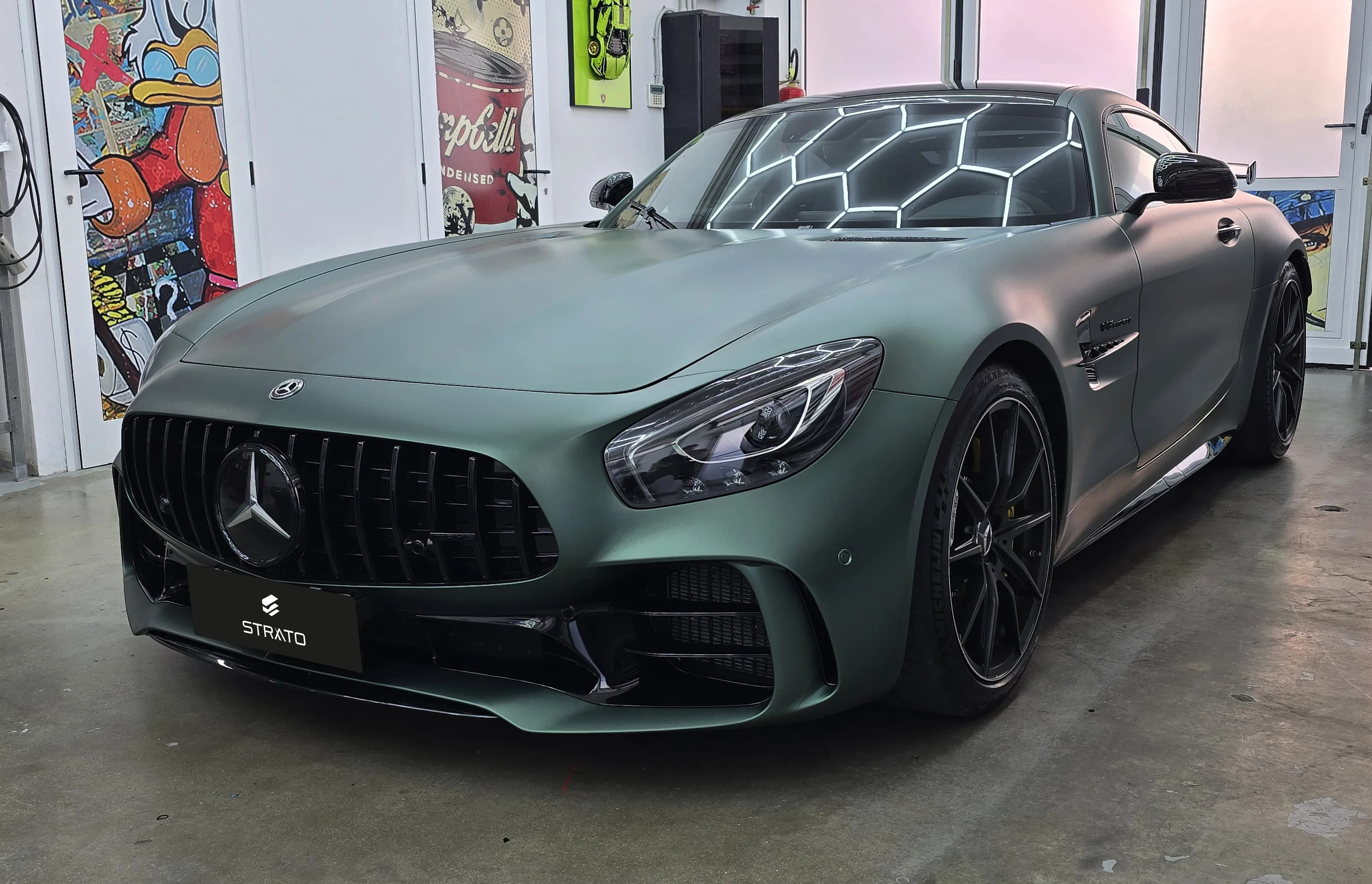 Mercedes GTR | Wrapping Matte Pine Green Metallic