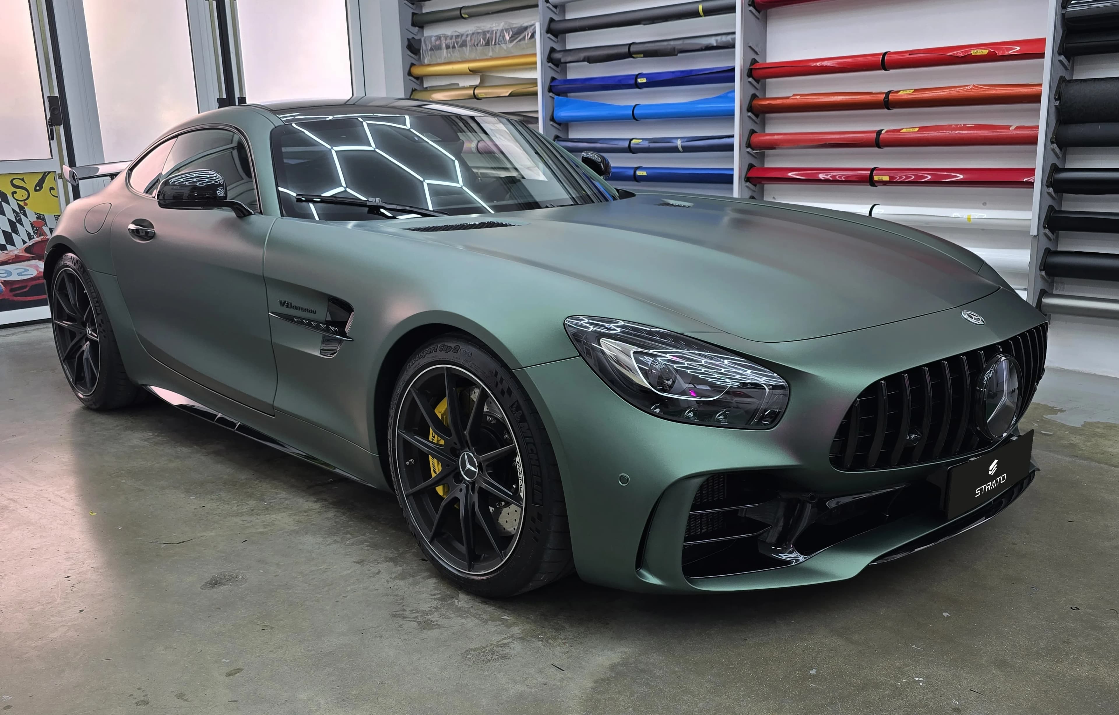 Mercedes GTR | Wrapping Matte Pine Green Metallic