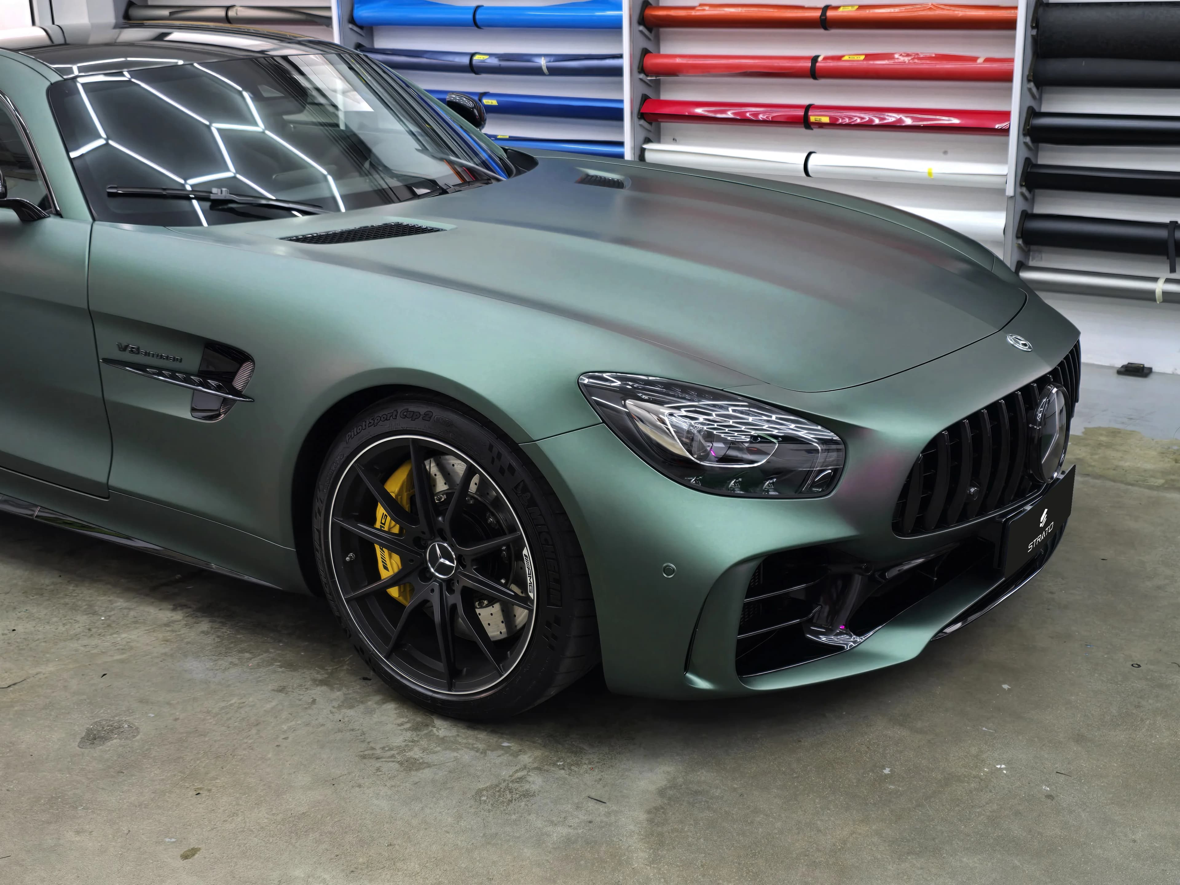 Mercedes GTR | Wrapping Matte Pine Green Metallic