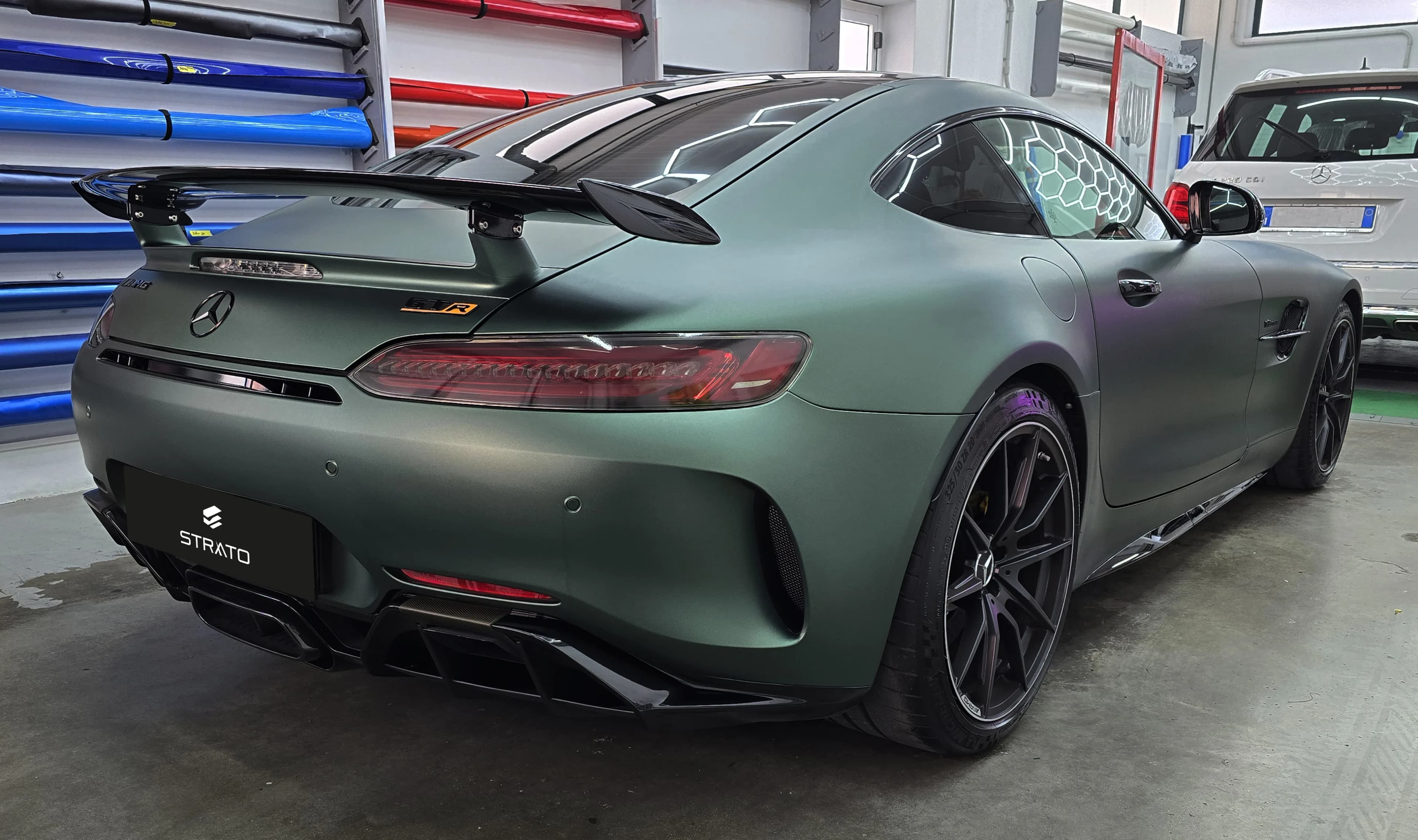Mercedes GTR | Wrapping Matte Pine Green Metallic