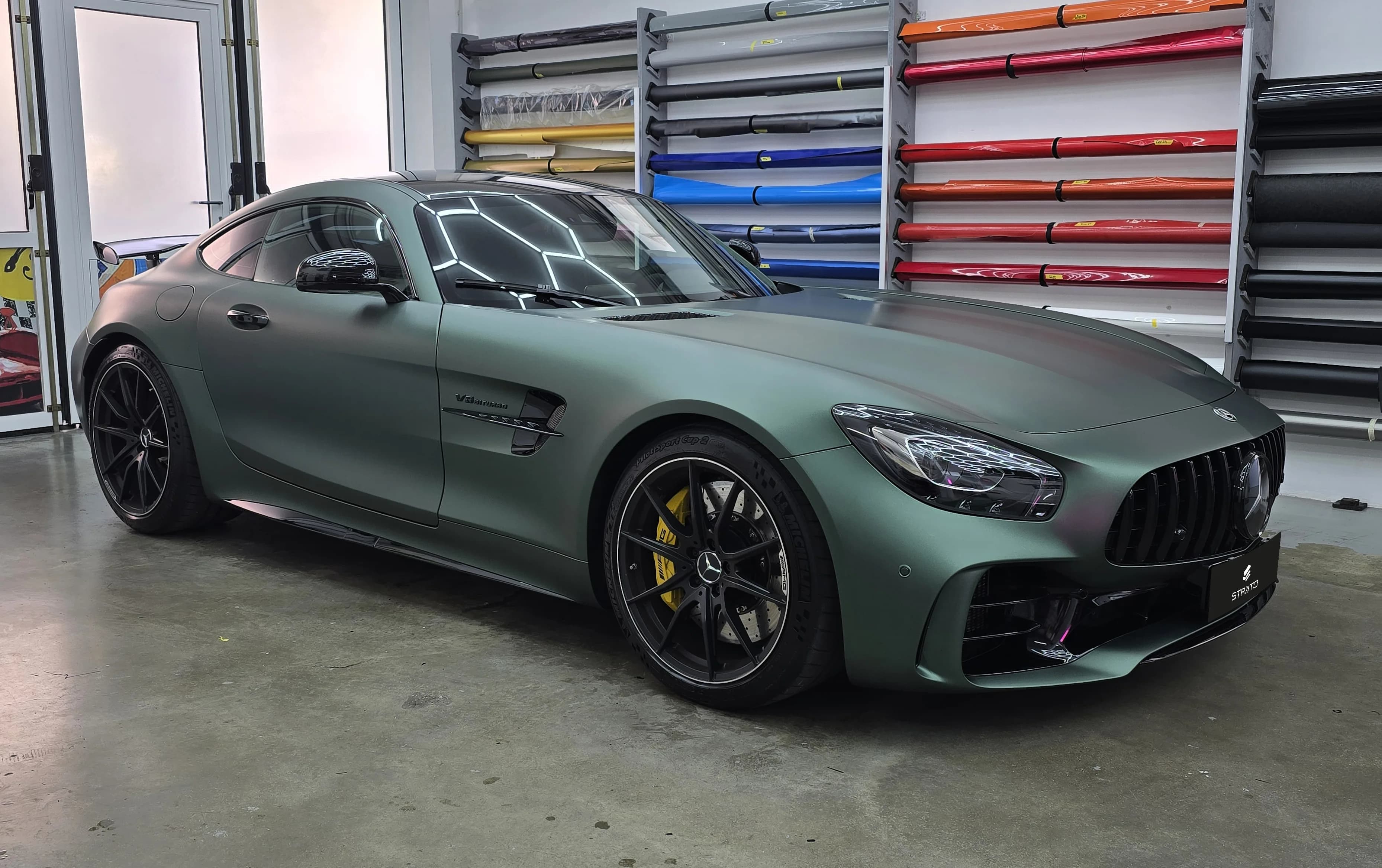 Mercedes GTR | Wrapping Matte Pine Green Metallic
