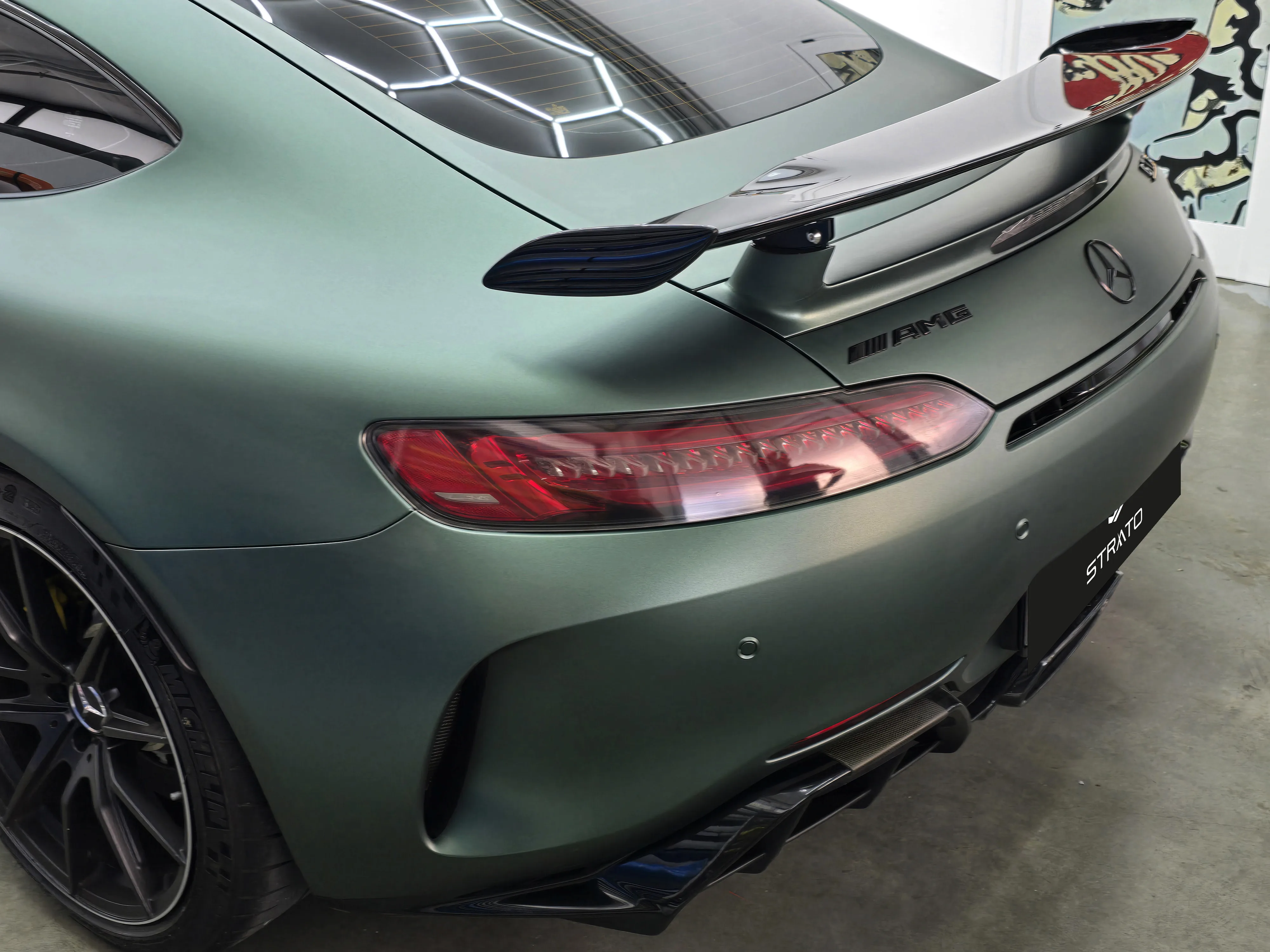 Mercedes GTR | Wrapping Matte Pine Green Metallic