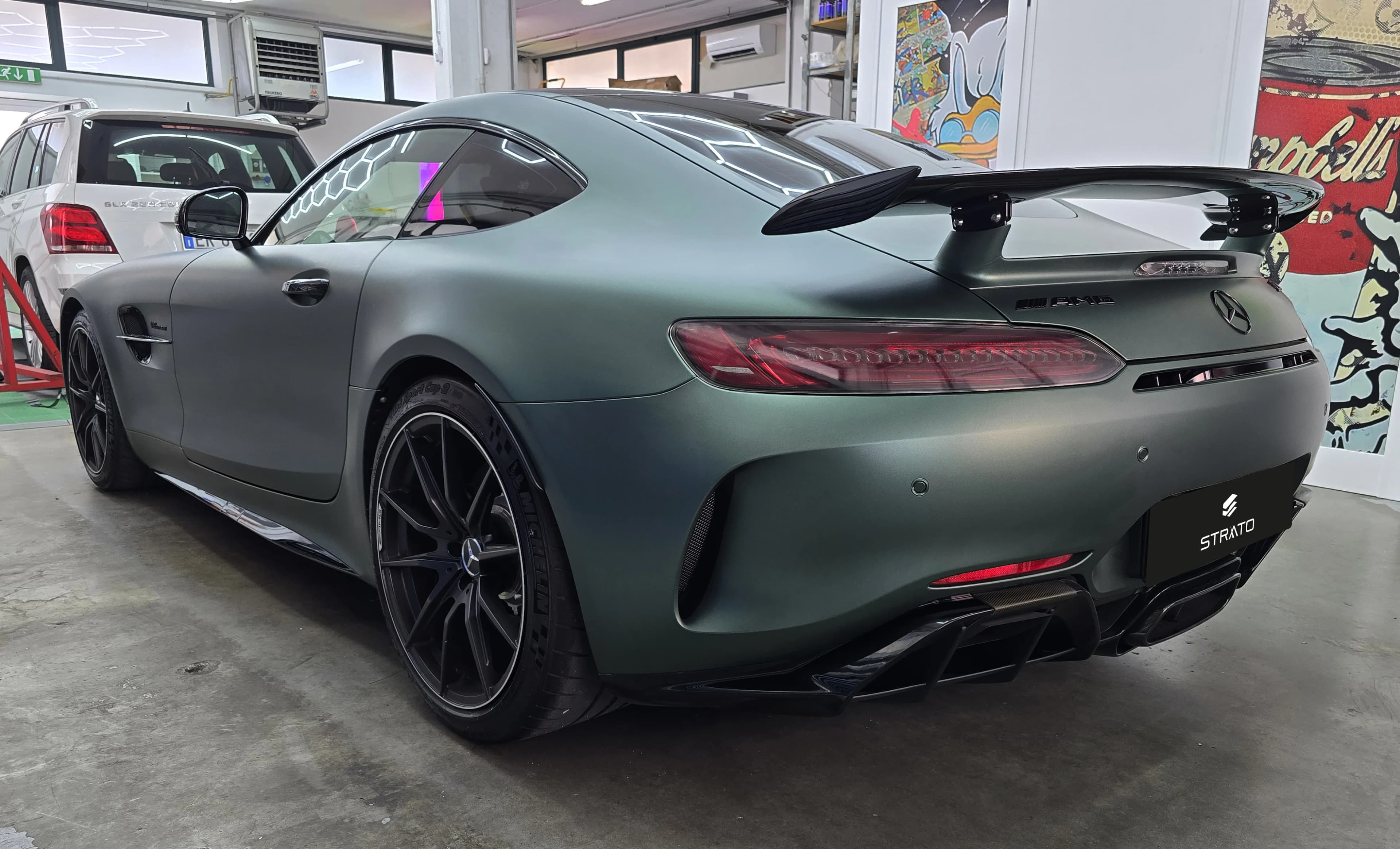Mercedes GTR | Wrapping Matte Pine Green Metallic