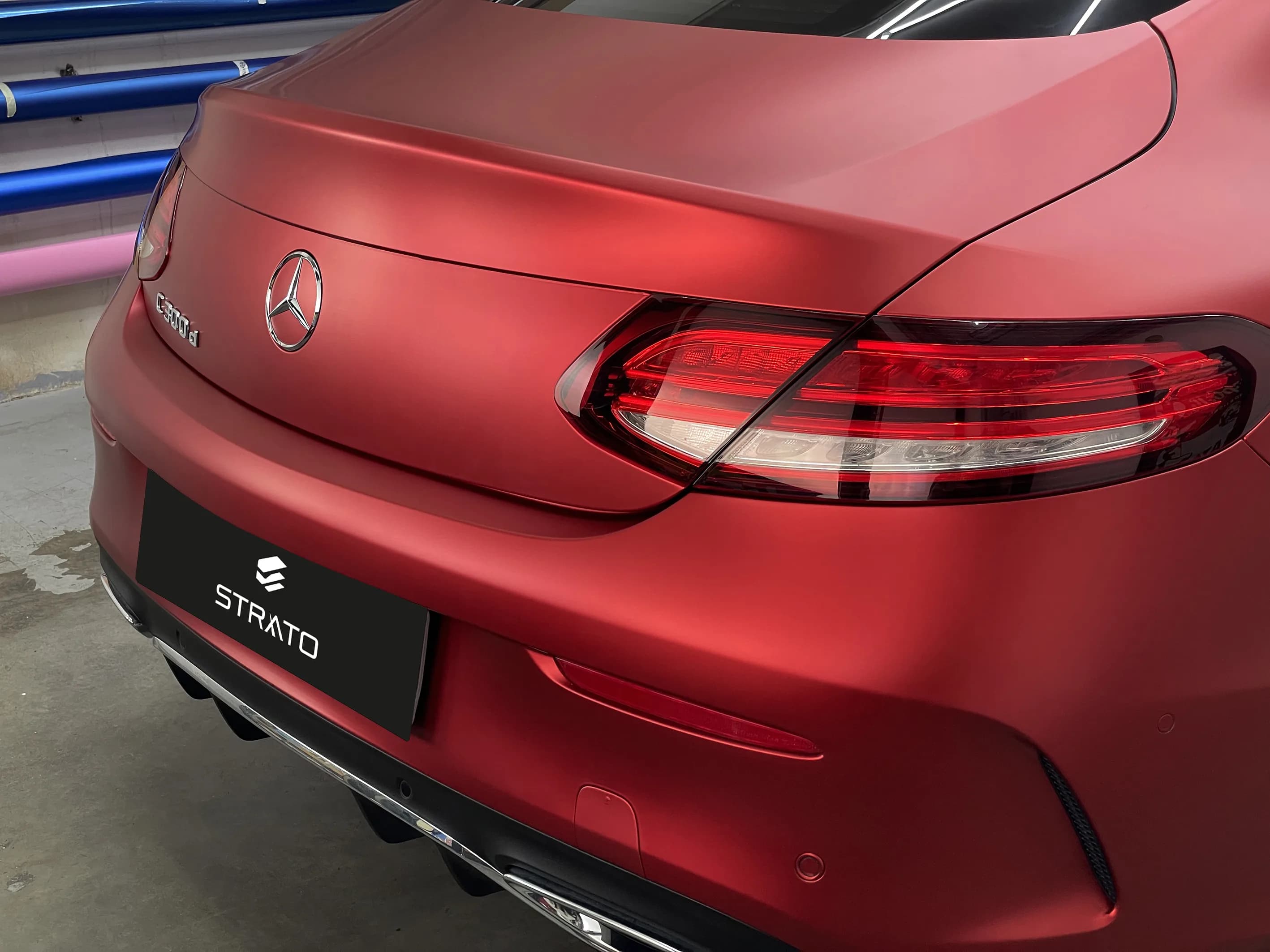 Mercedes Classe C | Wrapping Satin Candy Fire Red