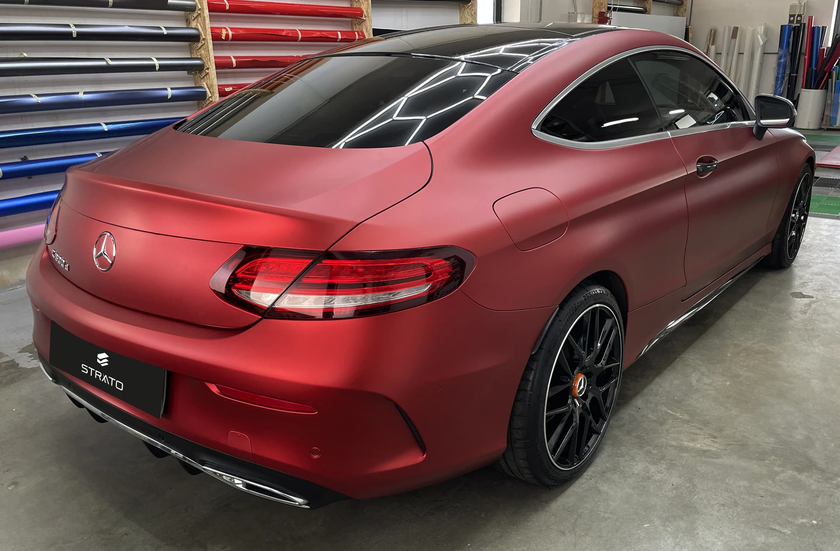 Mercedes Classe C | Wrapping Satin Candy Fire Red