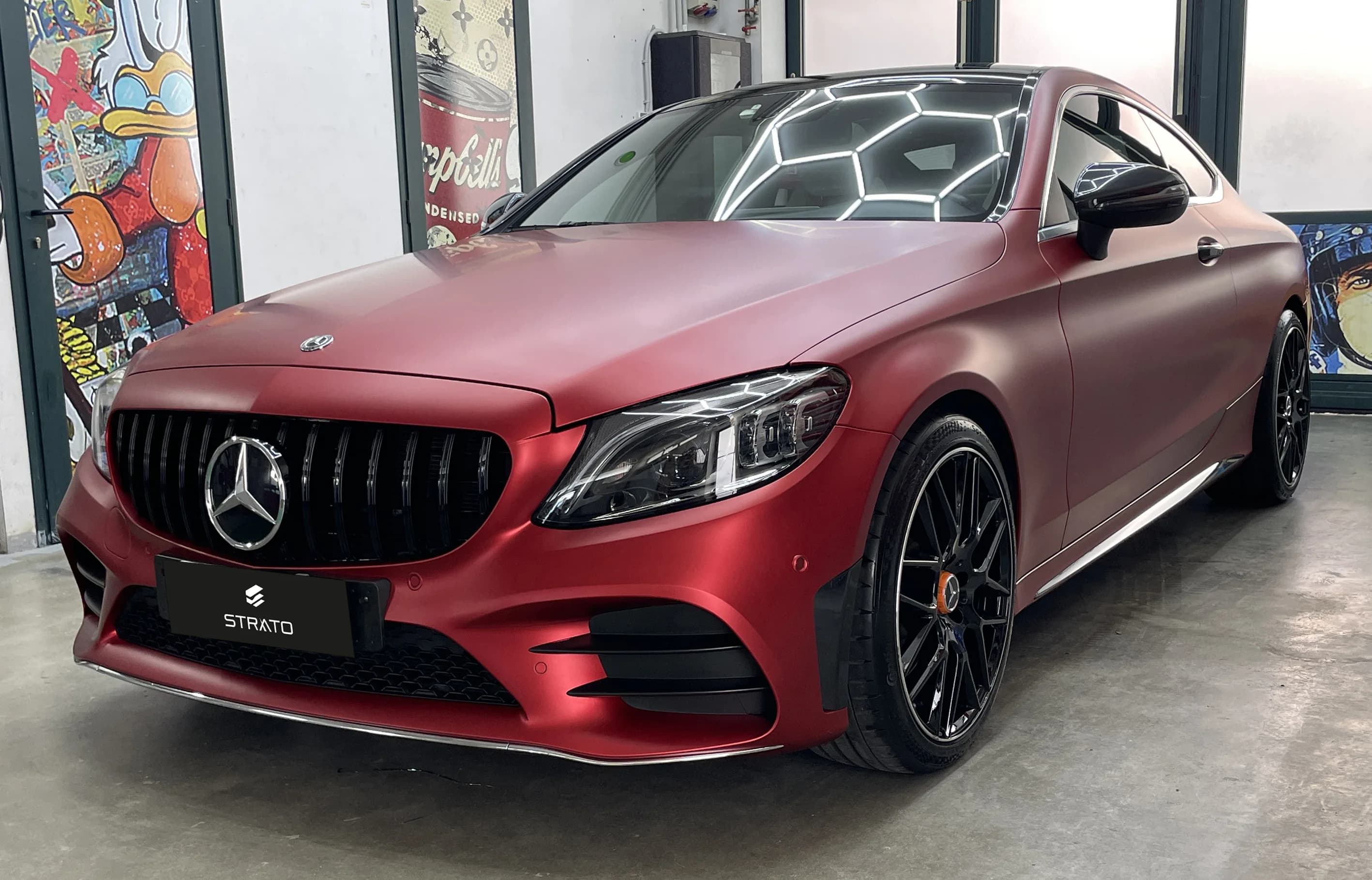 Mercedes Classe C | Wrapping Satin Candy Fire Red