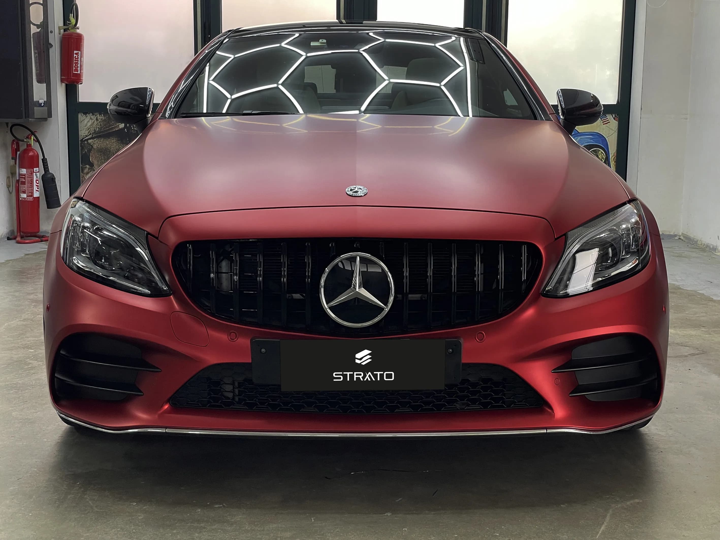 Mercedes Classe C | Wrapping Satin Candy Fire Red