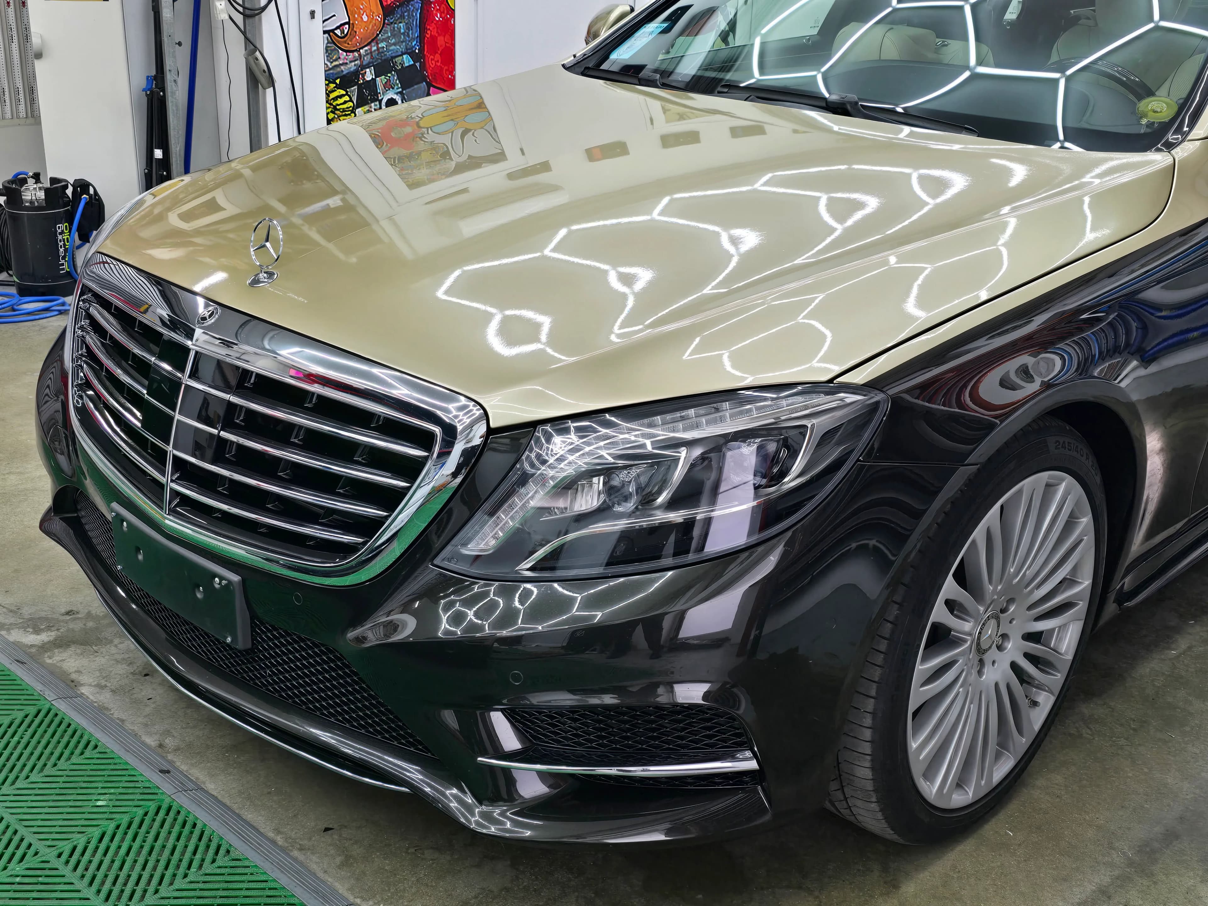 Mercedes Classe E | Car Wrapping MAYBAC Champagne