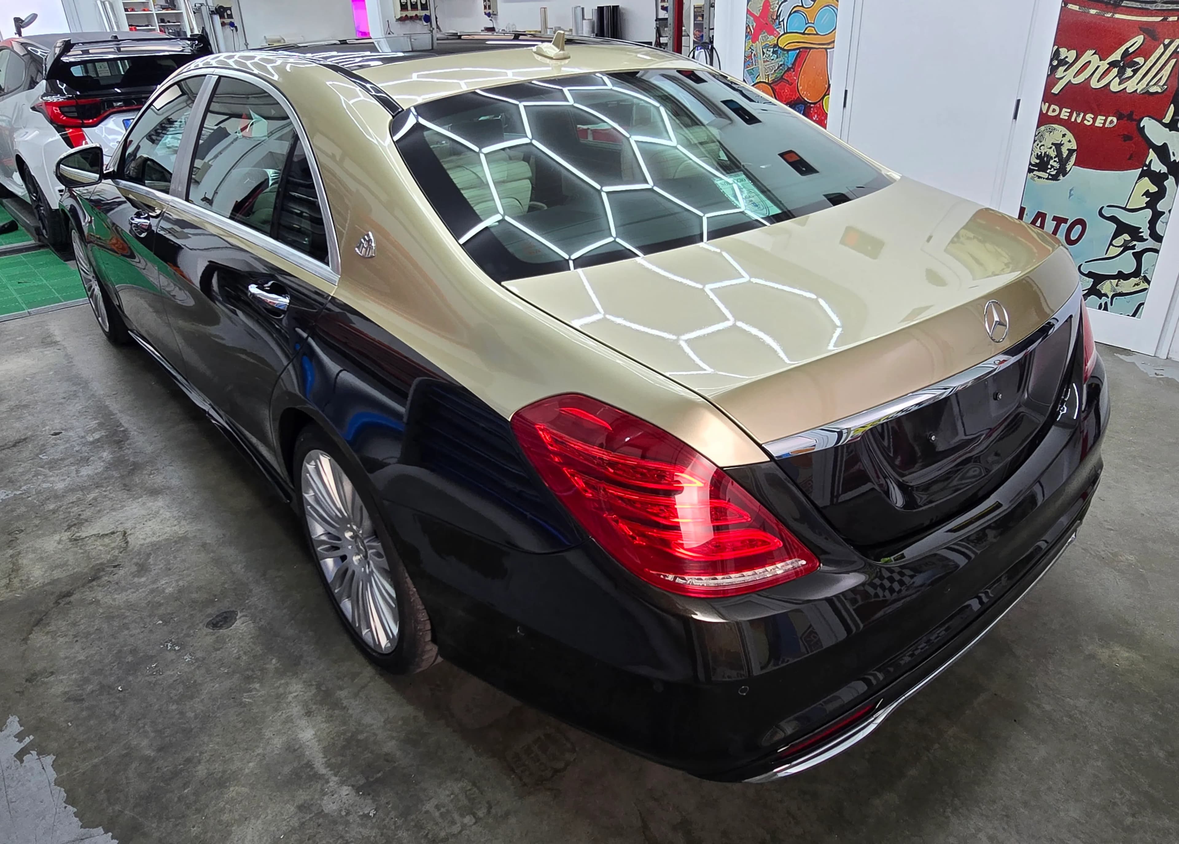 Mercedes Classe E | Car Wrapping MAYBAC Champagne