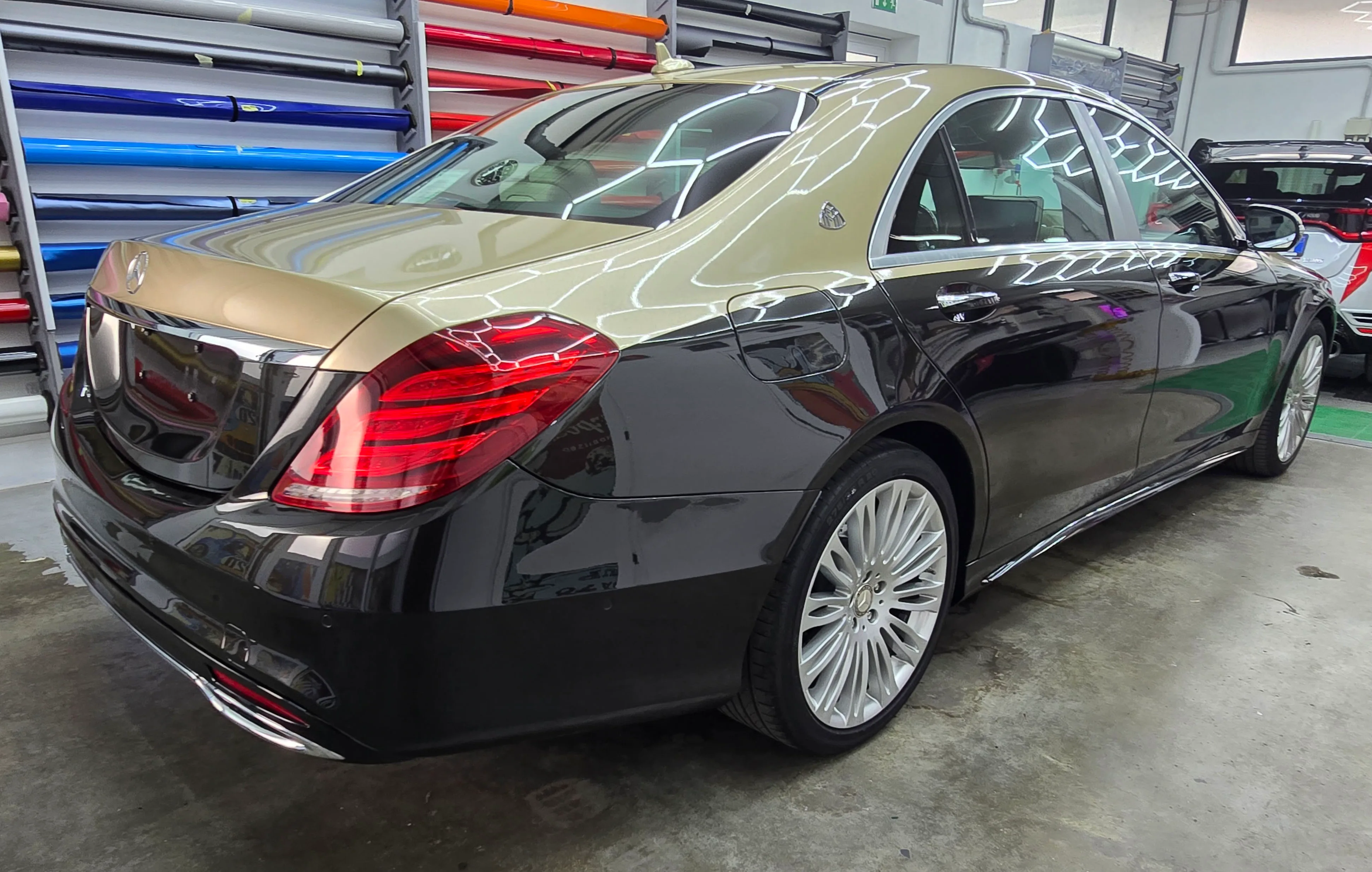 Mercedes Classe E | Car Wrapping MAYBAC Champagne